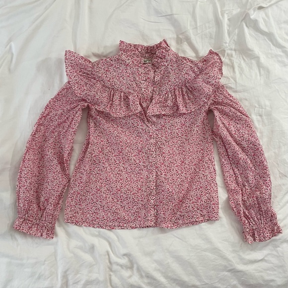 LoveShackFancy Erica Floral Ruffle Top - Picture 7 of 14